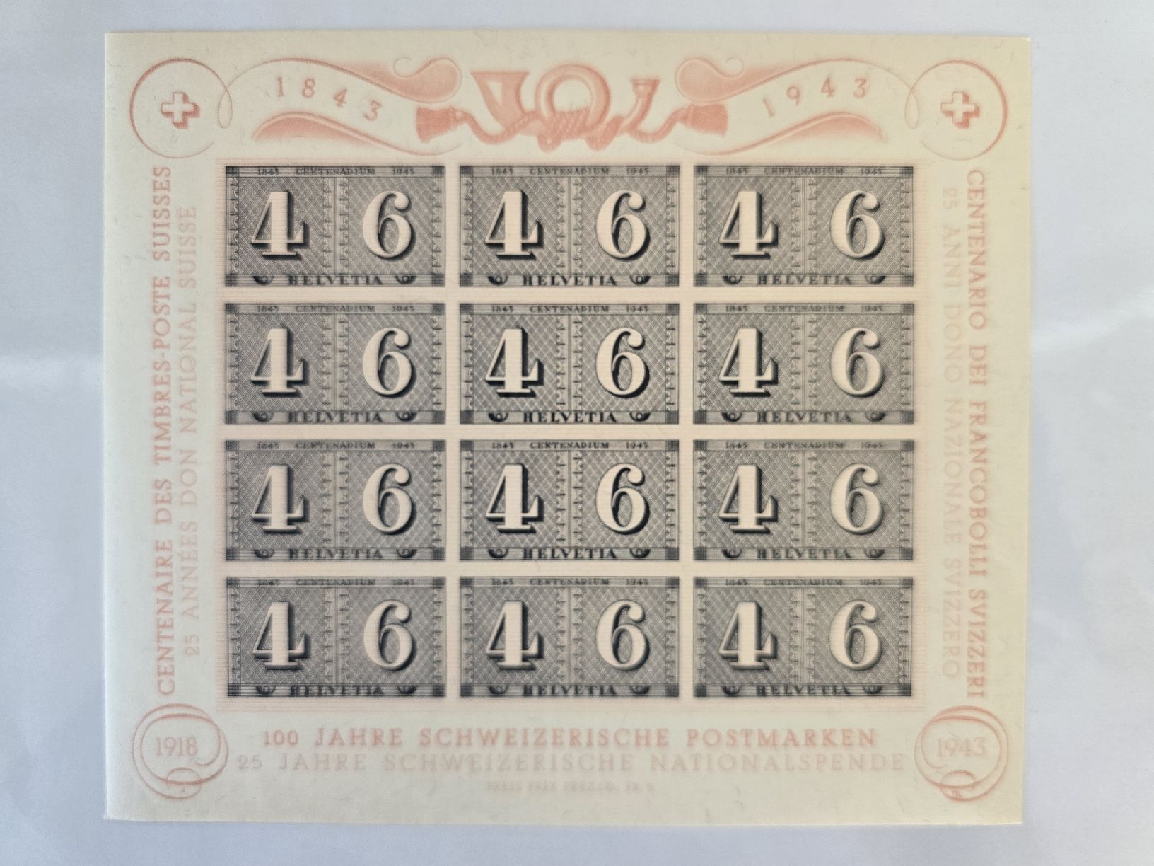 Tutti i francobolli: Briefmarken Bogen 100 Jahre Schweizerische Postmarken – Nuovo (secondo la descrizione) da Kestenholz venduto da _Nostalgia_ 1