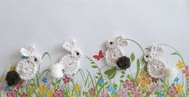 4 Stück Häschen gehäkelt (Hase) 725