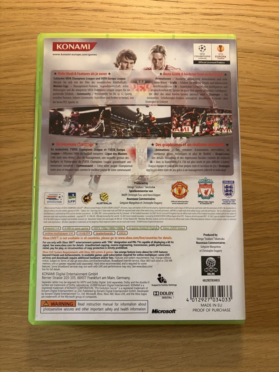 Microsoft Spiele: Pro Evolution Soccer 2010 - Xbox 360 – Gebraucht aus Pully von FunkyGames 1
