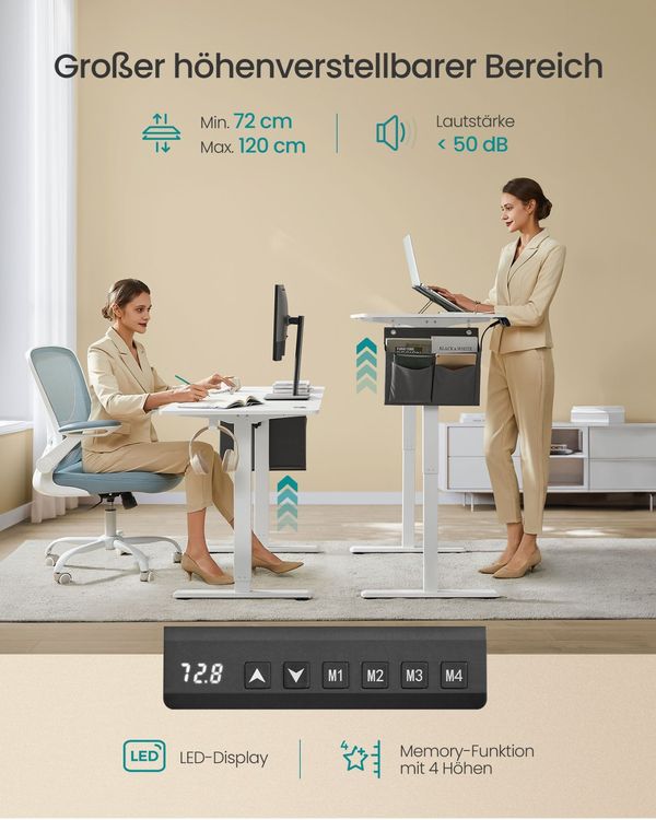 Scrivanie: Höhenverstellbarer Schreibtisch elektrisch 160x70cm FANTOM – Nuovo e nell'imballaggio originale da Lachen SZ venduto da MAMORU-SHOP 2