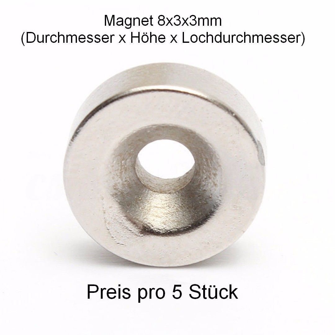 Magnete: Magnete superstark 5 Stück, 8x3x3mm – Neu und originalverpackt aus Luzern von Salefactory