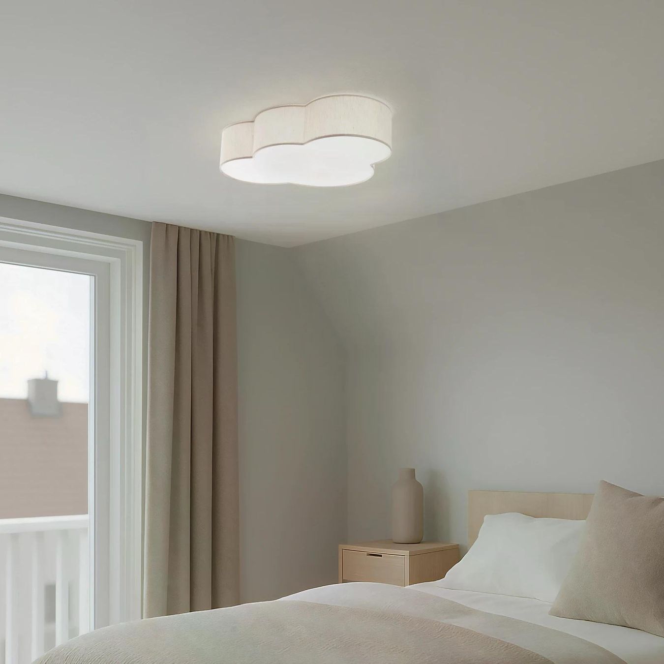 Lustres & lampes de plafonds: Deckenleuchte Cloud, weiss, 63 cm lang, Textil, Wolke, E27 – D'occasion à Allenwinden par Zuger89