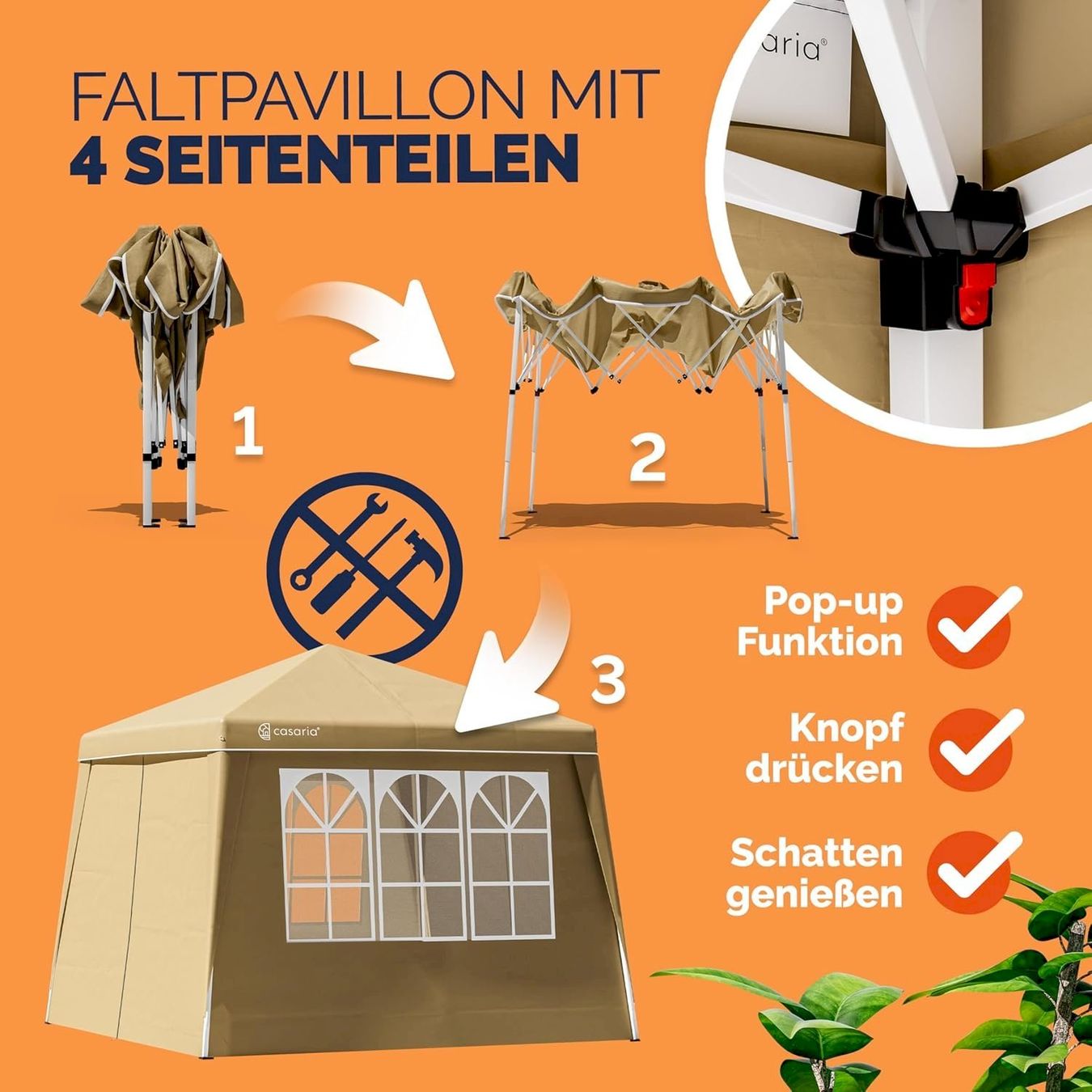 Tende & Padiglioni: Faltpavillon Capri 3x3m + 4 Seitenwänden – Nuovo e nell'imballaggio originale da Bottighofen venduto da zaap 1