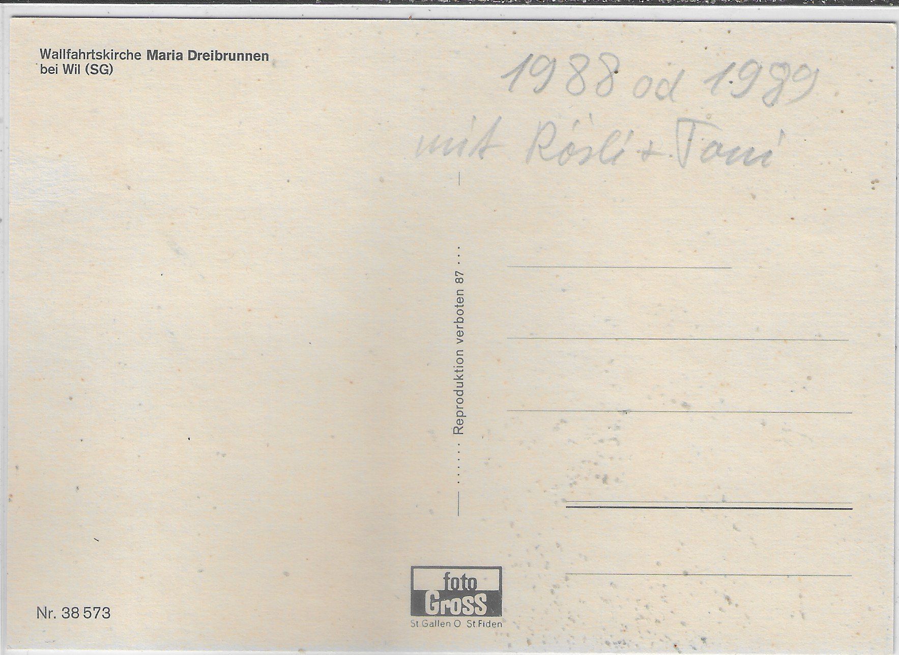 Cartoline postali: Wallfahrtskirche Maria Dreibrunnen bei Wil SG – Usato da Ettingen venduto da Kartenplanet 1