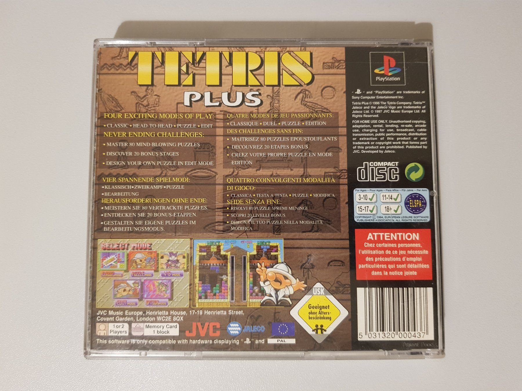 Sony Spiele: Tetris Plus /PS1 – Gebraucht aus Münchenstein von  1