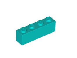 LEGO - 25x Dark Turquoise Brick 1x4 - 3010 - NEW