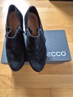 Elegante Ecco Wildlederstiefeletten Schwarz, Grösse 37