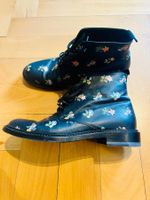 SAINT LAURENT Schöne Stiefeletten mit Blumenmuster, Gr. 37
