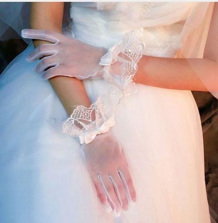 NEUE Braut Handschuhe weiss / Hochzeitshandschuhe - 202595