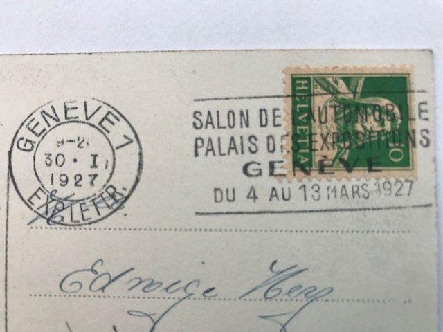 Cartoline postali: Pregny-Chambésy, von 1927 – Usato da Niederscherli venduto da Lucia16 3