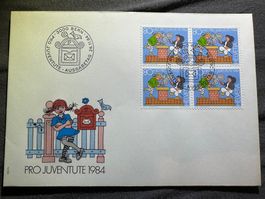 1984 FDC Ersttagumschlag Pro Juventute