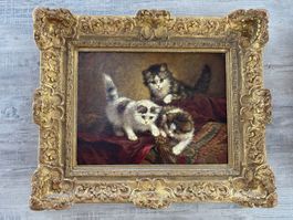 Cornelis Raaphorst - Drei spielende Katzen