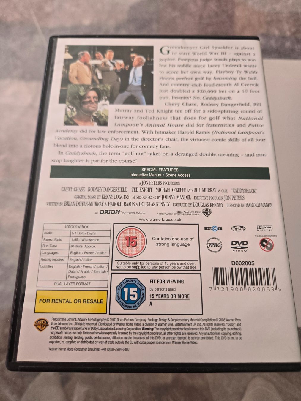 Tous les DVDs: Caddyshack DVD – D'occasion à Bussigny par Kfdlt 1