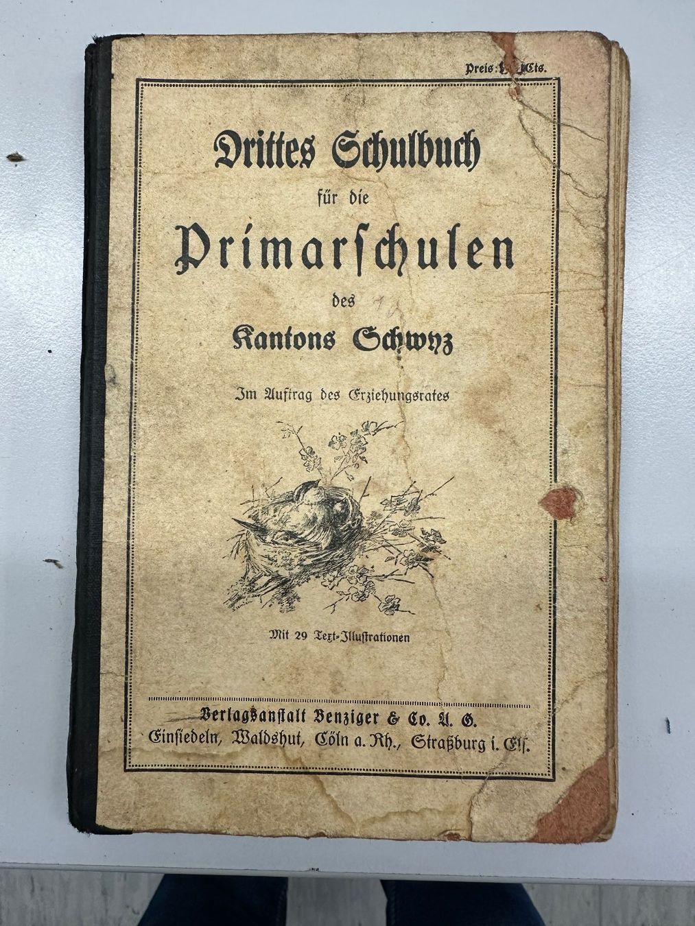 Bücher: alte Lesebücher Schwyz 1918 und 1922 – Gebraucht aus Giswil von Askan59