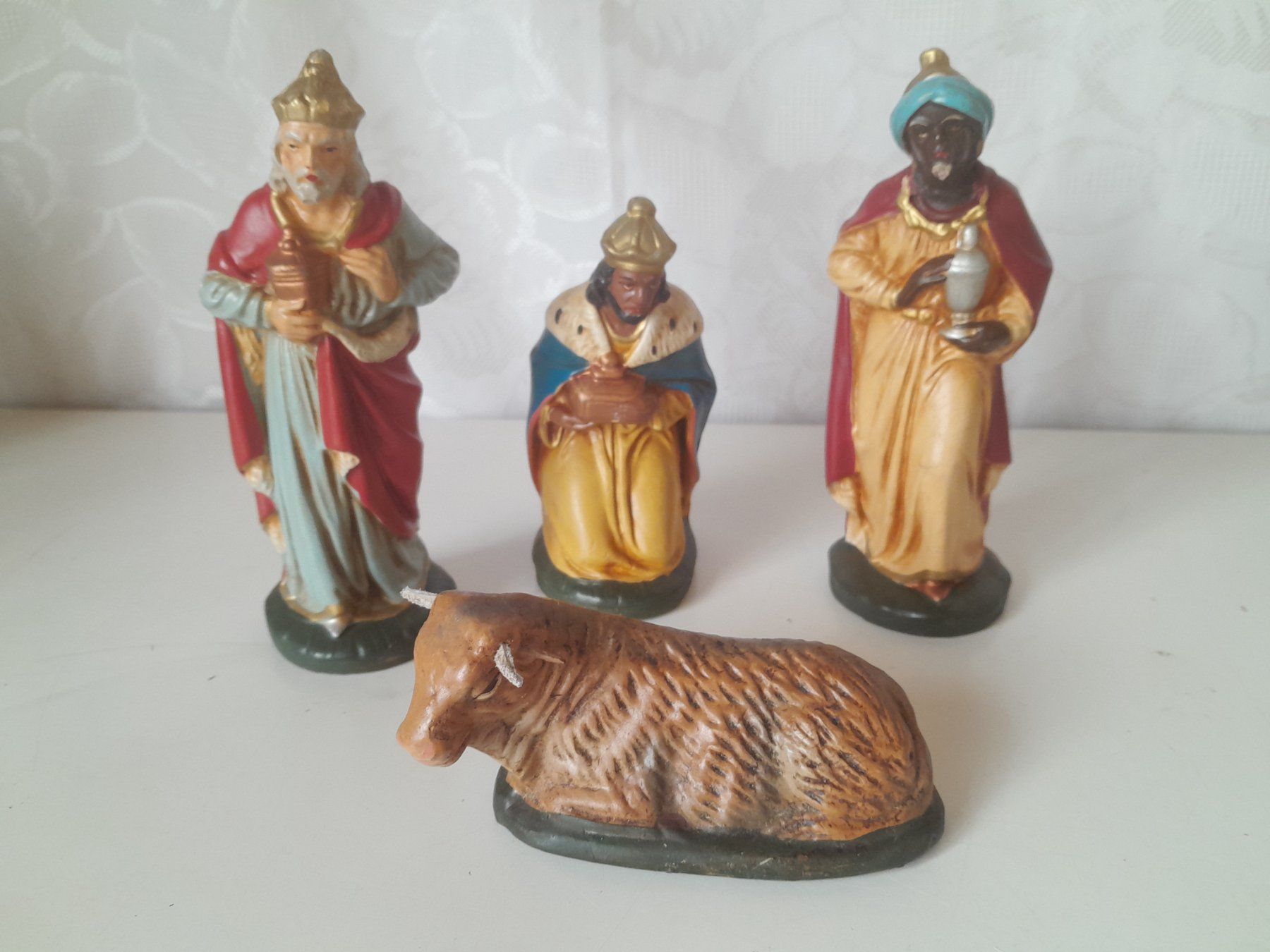 Figuren: Weihnachts Krippenfiguren, 16 teilig, 1962, US Zone-BRD – Gebraucht aus Schwarzenbach SG von utschu09 3