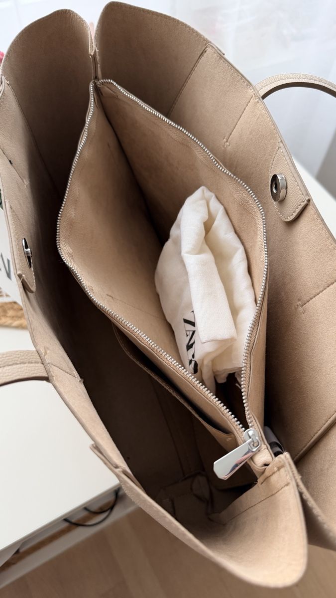 Zara Borse da donna: Zara Shopper Tasche in Beige, mit Etikett – Nuovo e nell'imballaggio originale da Wallisellen venduto da kar_gv8n 5