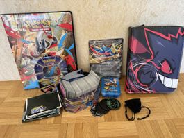Pokemon Trading Card Game Lot Binder and Tin Set Used