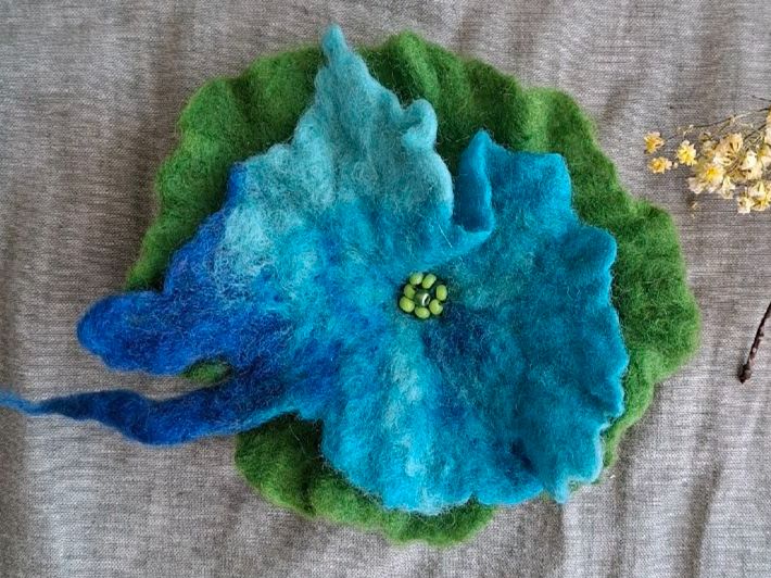 Spille & Fermagli: Broche Fleur en Feutre Bohème Chic – Nuovo (secondo la descrizione) da Lutry venduto da Sim_Sta 5