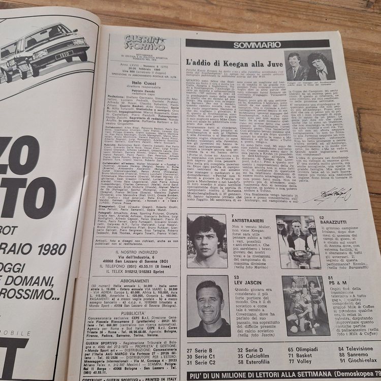 Guerin Sportivo N°36 1980 - Hinault, Rivera, Molenbeek... - Vintage