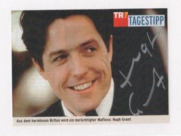 Autogrammfoto von Schauspieler Hugh Grant GB