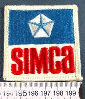 SIMCA CHRYSLER AUTO LOGO GESTICKT AUFNÄHER/KLEBER MIT LEIM