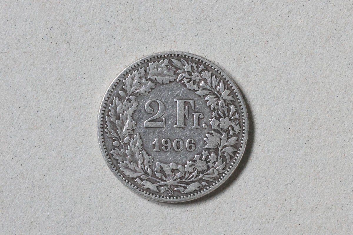 Alle Münzen: 2 Franken silber 1906 – Gebraucht aus Wil SG von Ikw