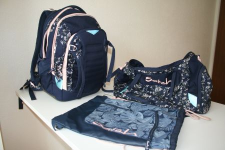 Satch Schulrucksack Bloomy breeze sehr guter Zustand 3-Teile