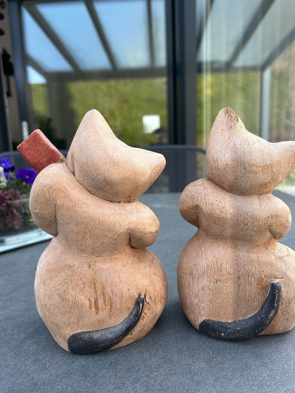 Figuren: 2 Katzen aus Holz – Gebraucht aus Eschenz von glaro14 4