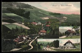 AK Rüeggisberg, Niederbütschel, Sägerei, Gasthaus, Ortsansic