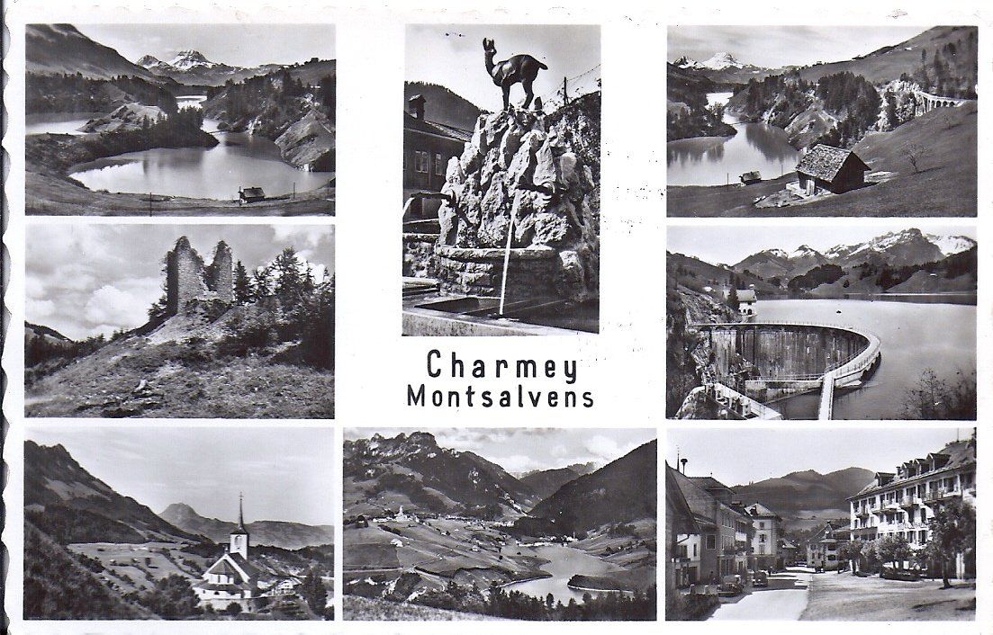 Ansichtskarten: CHARMEY - MONTSALVENS, en 8 vues – Gebraucht aus Les Verrières von Scampi0
