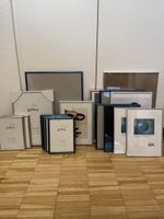 Diverse Bilderrahmen Silber & Blau