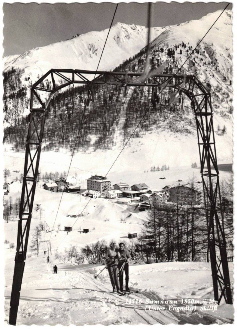 Cartoline postali: Samnaun - Skilift – Usato da Binningen venduto da Mountainrider