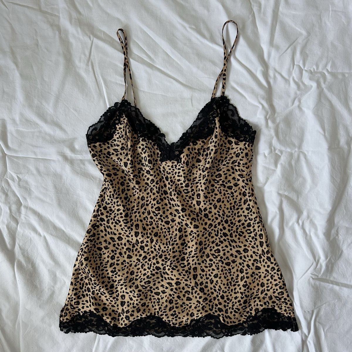 Etam Top: Top vintage y2k leopard et dentelle taille S  – Usato da Genève venduto da afterhoursarchive 1