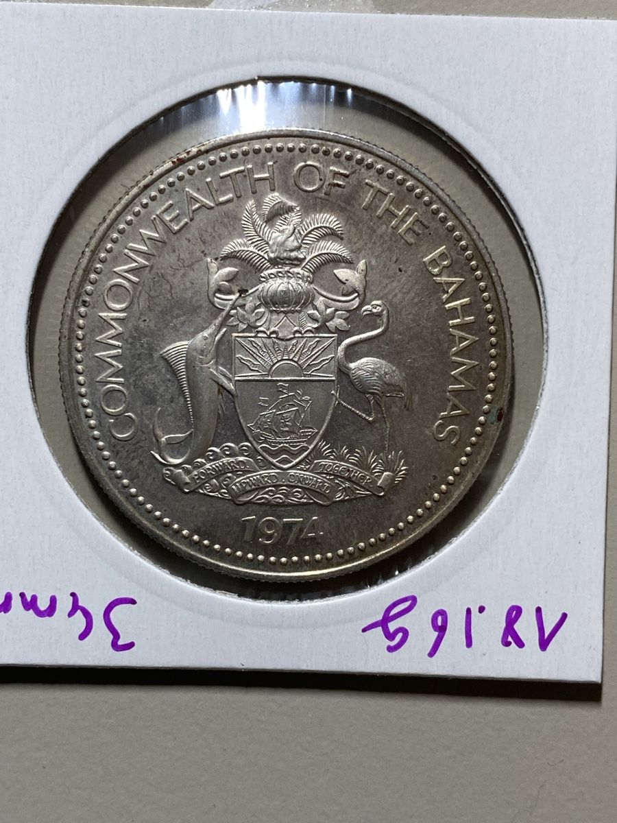 Tutti le monete: Bahamas - 1 dollar - 1974 - AG  – Usato da Payerne venduto da Mike1682 1