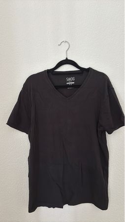 T-shirt SMOG col en V noir taille M