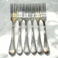 Lot de 6 fourchettes anciennes BERNDORF en alpacca