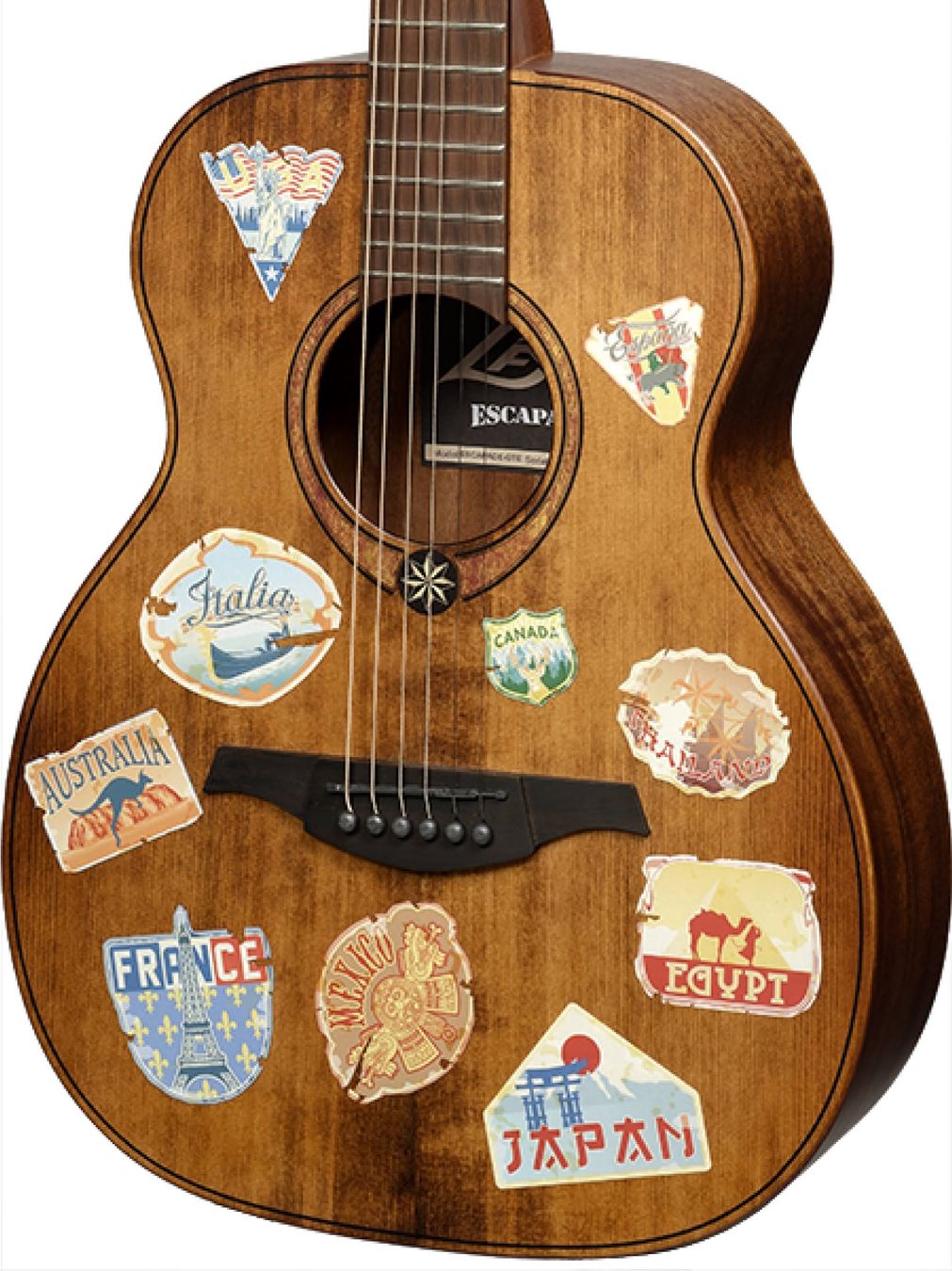 Strumenti musicali: LAG GLA Escapade-GTE Reisegitarre – Nuovo (secondo la descrizione) da Ulisbach venduto da FeuerVogel68 1