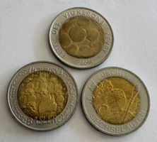 Lot de 3 belles pièces commémoratives (5 CHF bimétalliques)