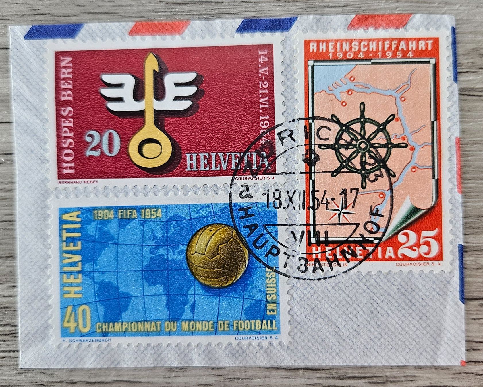 Tutti i francobolli: CL07 Timbre Suisse 1954 Avec papier – Usato da Cousset venduto da Patrick_Collections