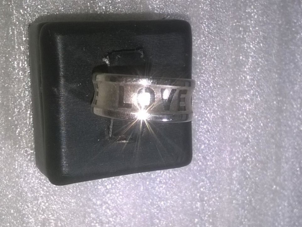 Anelli: RING EDELSTHAL,,,SILBER FARBE,,MIT LOVE GESCHRIEBEN – Nuovo (secondo la descrizione) da Basel venduto da bijoutrie_4
