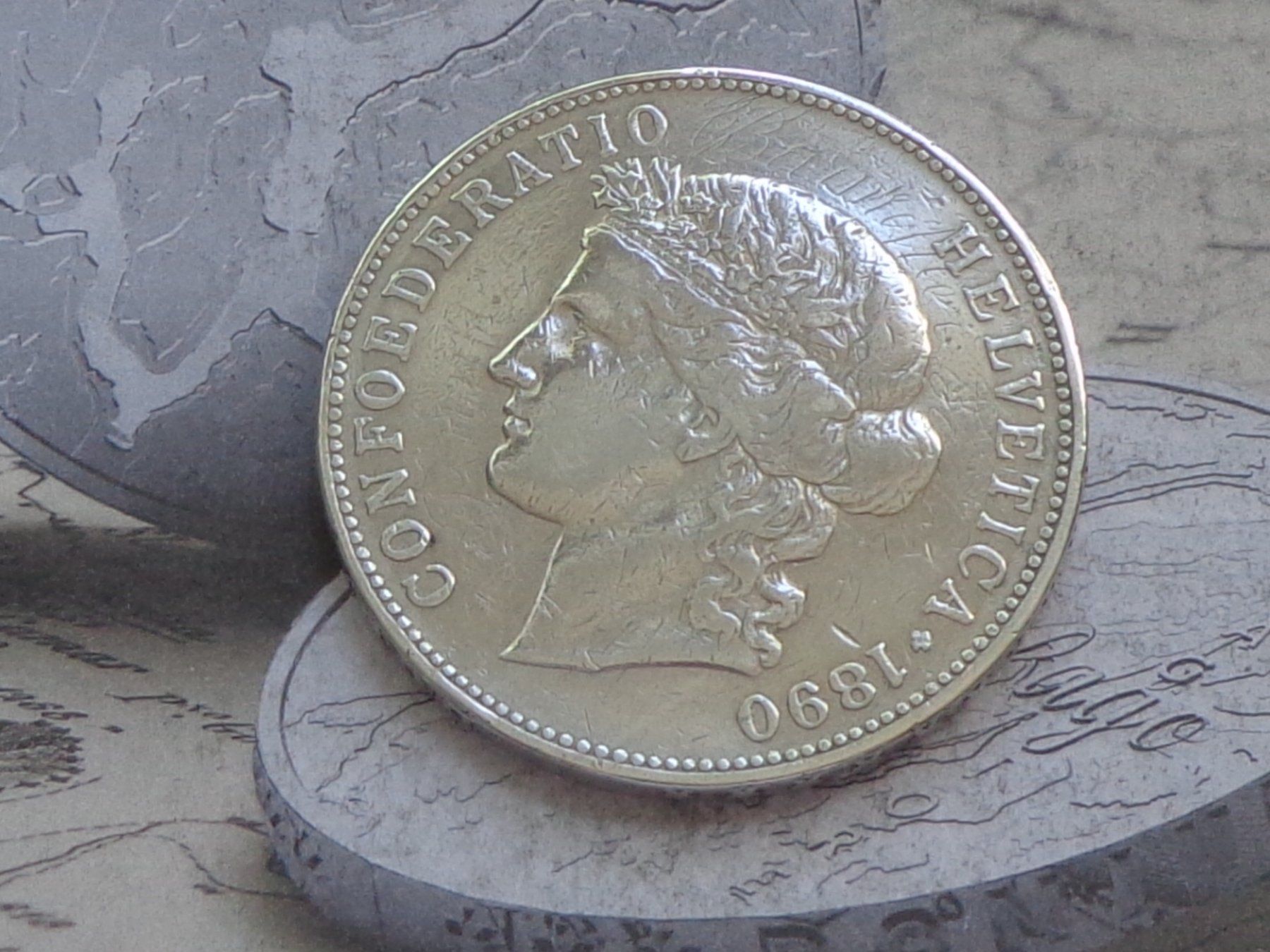 Alle Münzen: 5 Fr. 1890 B - Belle pièce – Gebraucht aus Pully von UCA01