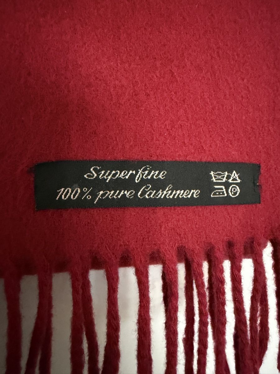 Foulard & Sciarpe: 100% Kaschmirschal in bordeauxrot – Usato da Grenchen venduto da servet.t 1