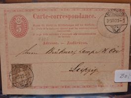 Sitzende Helvetia Carte - Correspondance Schaffhausen 
