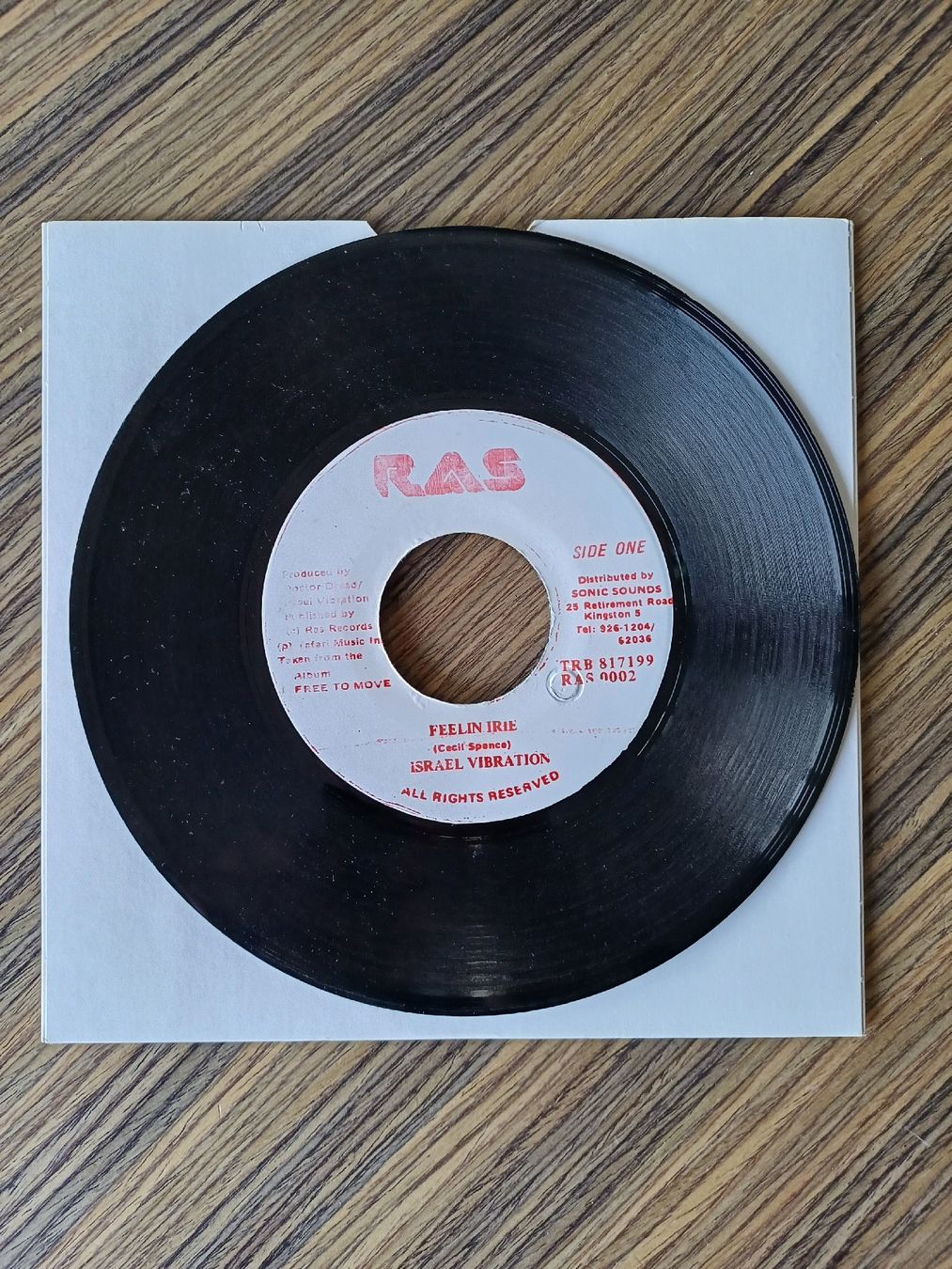 Dischi in vinile: Israel Vibration "Feelin Irie" 45t – Usato da Begnins venduto da Drastic-Sound 2