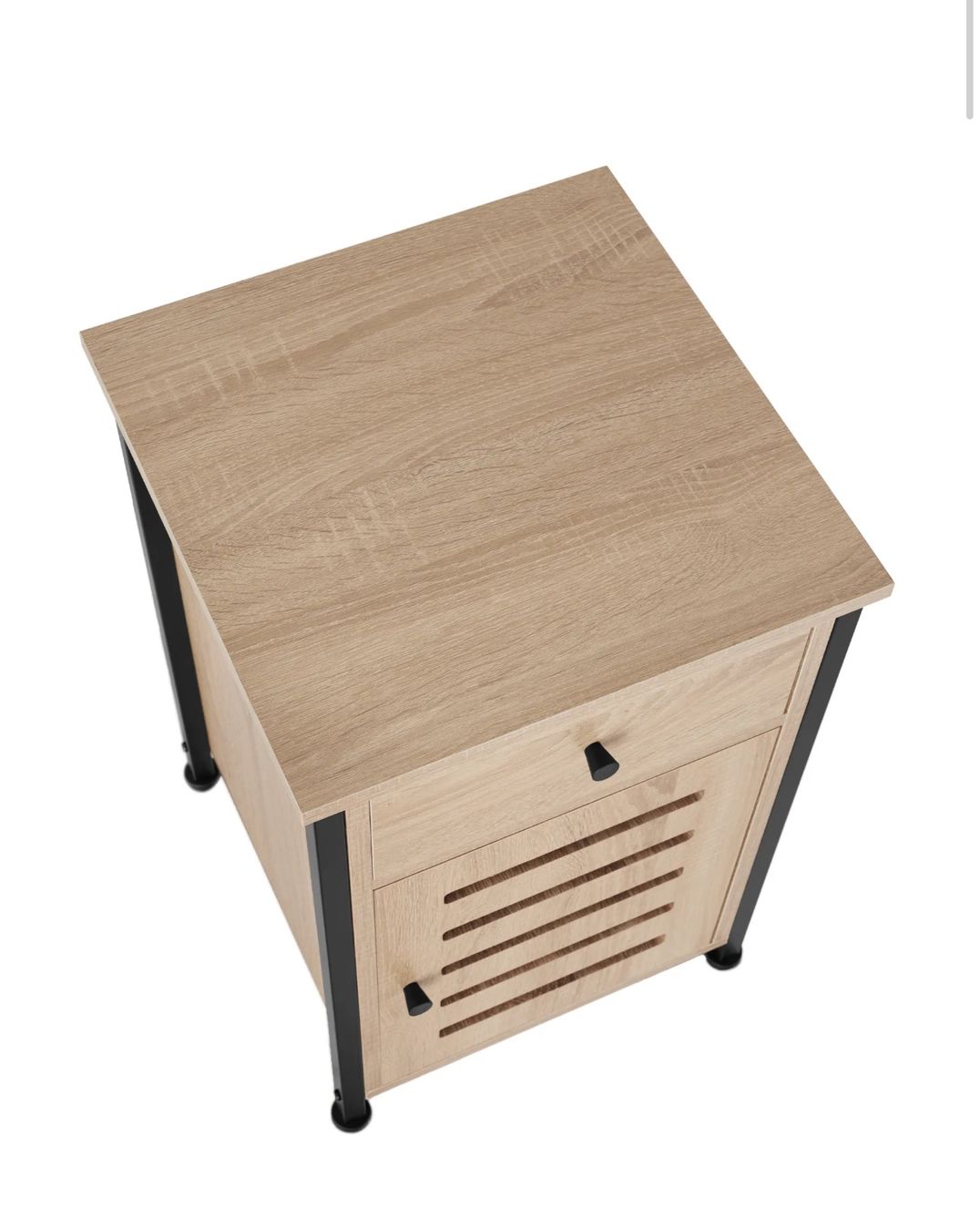 Comodini: neuer Nachttisch Industrial Holz hell, Eiche Sonoma – Nuovo e nell'imballaggio originale da Necker venduto da liq24 3