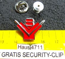 FORD V8 Y BLOCK AUTO PIN GEPRÄGT MIT SEUCITY-CLIP SILBRIG
