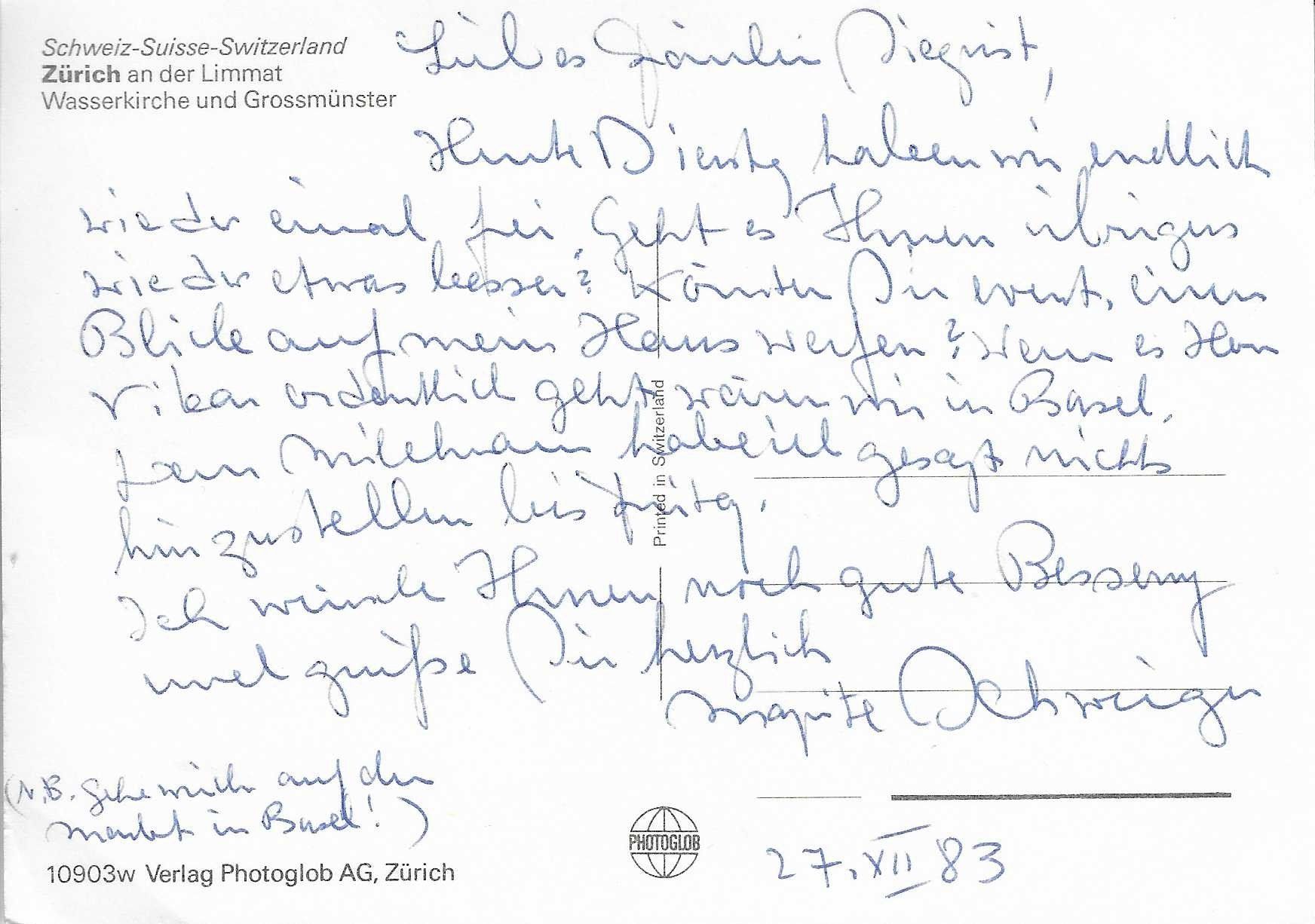Cartoline postali: Zürich an der Limmat ZH – Usato da Rothrist venduto da Stranglehold 1