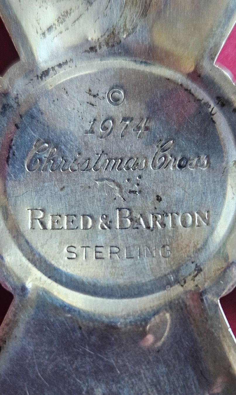 Medaglie: Weihnachtskreuz Reed & Barton Sterling 1974 Anhänger – Usato da Tenniken venduto da tententen30 1