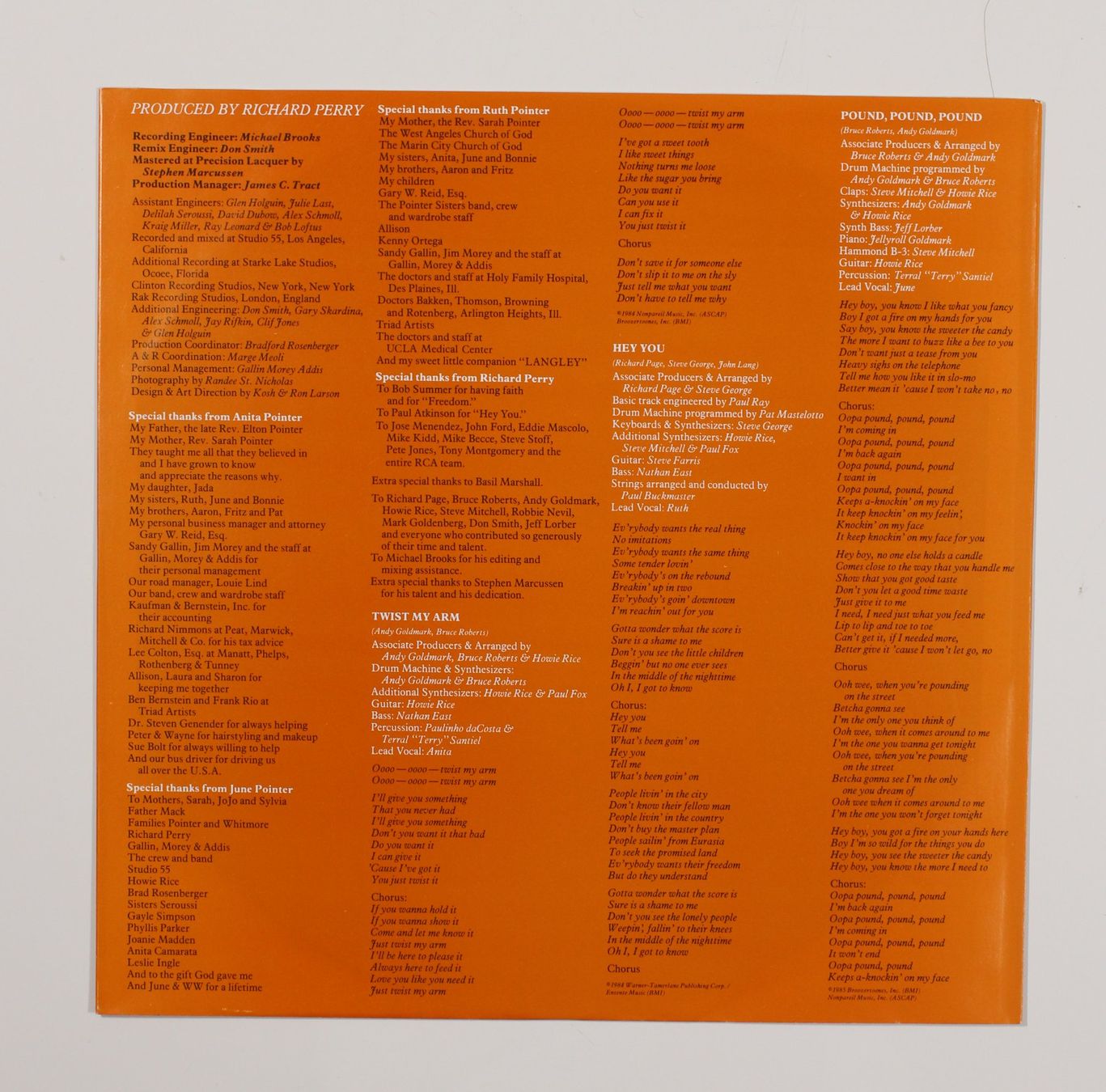 Dischi in vinile: Vinyl LP POINTER SISTERS - CONTACT - DISCO POP 1985 – Usato da Brüttisellen venduto da Collector-Corner 4