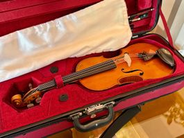 4/4-Violine (Franot) mit Bogen und Koffer